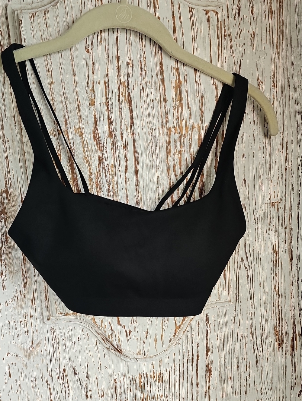 NWT Lululemon Black Strappy Square Neck Bralette -  Size XXS/XS